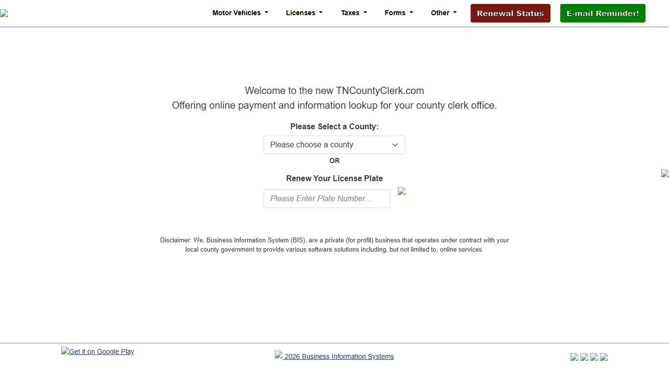 Tennessee County Clerk